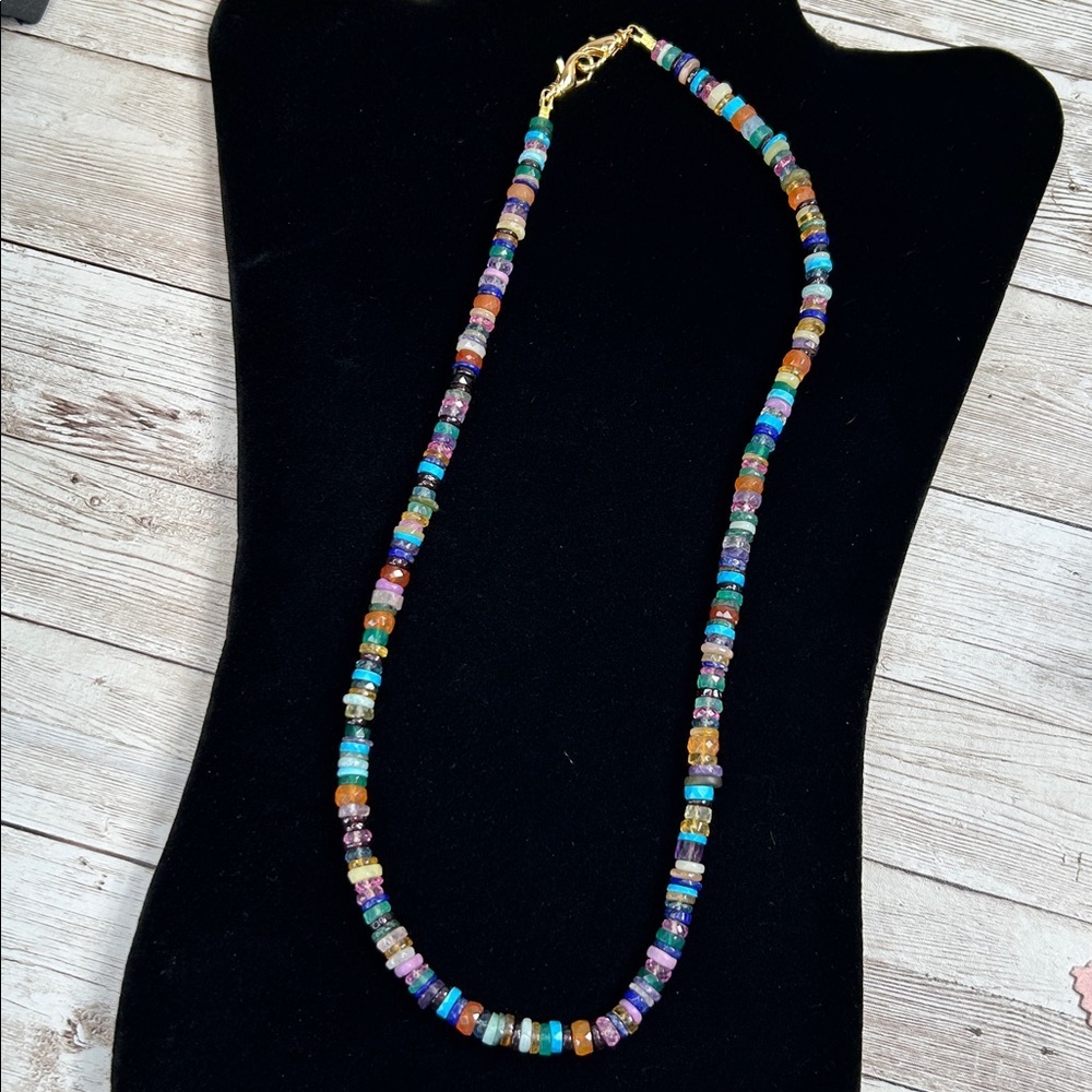 Multi Gemstone Beaded Necklace - image 2